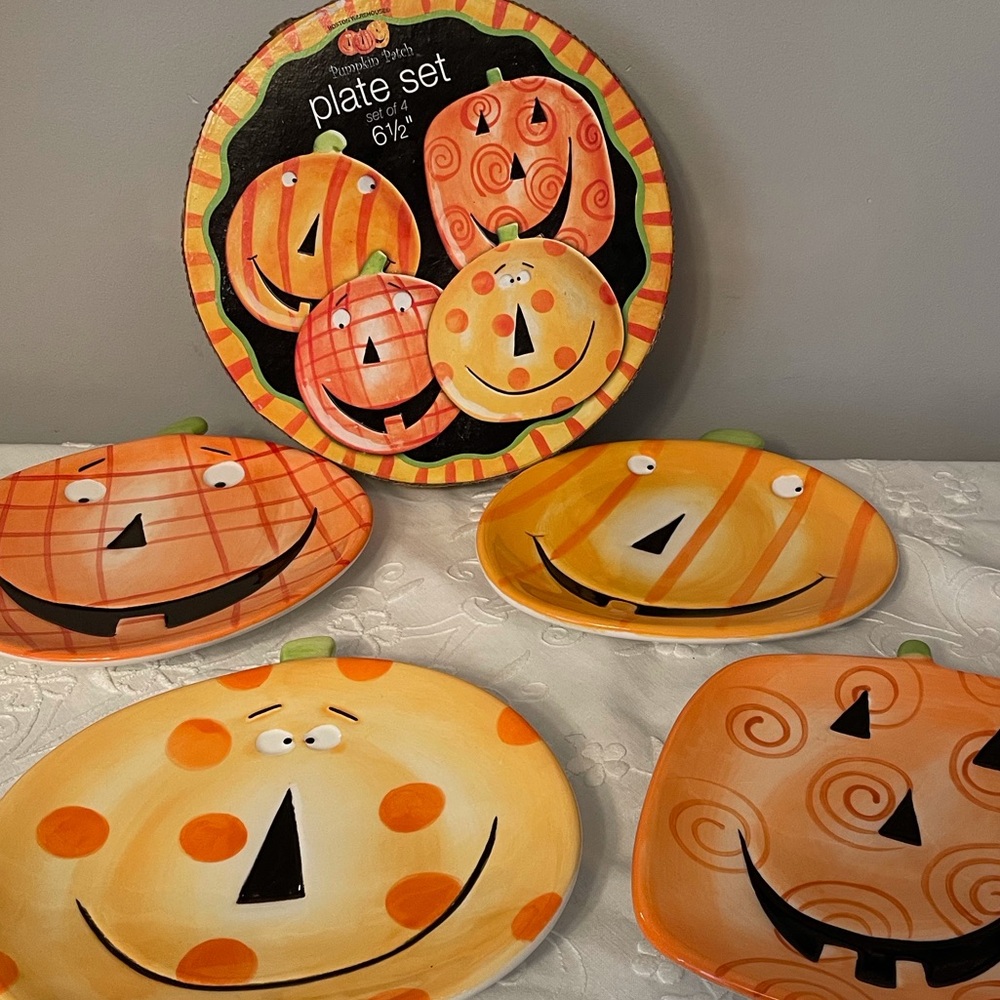 Ceramic Pumpkin Plates
